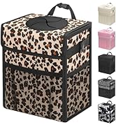 Capolo Car Trash Can with Lid, Leakproof Car Trash Bag Hanging Waterproof Automotive Garbage Can ...