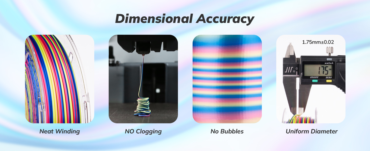 PLA 3D Printer Filament Silk Shiny PLA 1.75mm Color Change Printing Filament 