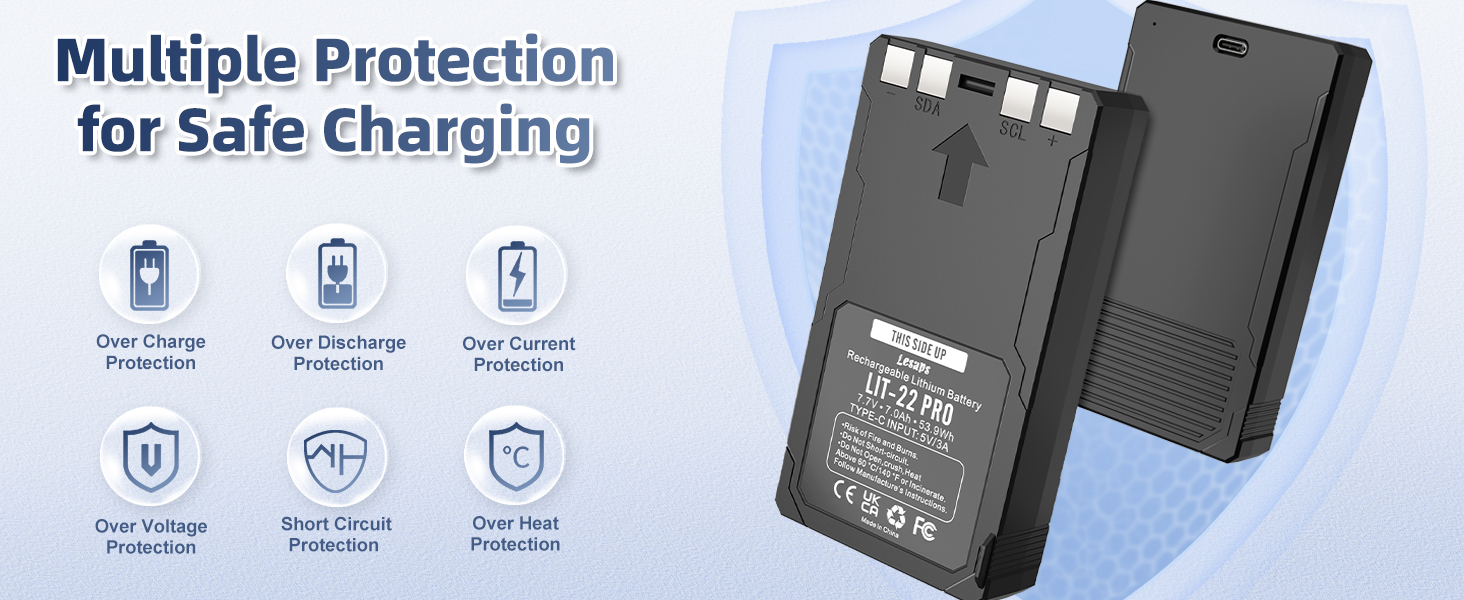 lit-22 rechargeable lithium battery pack