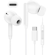 iPhone 17 16 USB C Wired Headphones with Microphone, Noise Cancelling Earbuds USBC for iPhone 16e...