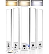EZVALO 5-Pack Under Cabinet Lighting, 2400mAh Rechargeable Motion Sensor Light, 10inch Magnetic C...