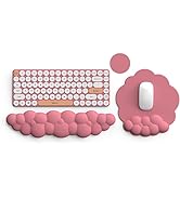 Lauspuck Cloud Keyboard Wrist Rest and Mouse Pad with Wrist Support Set, Ergonomic PU Leather Mou...
