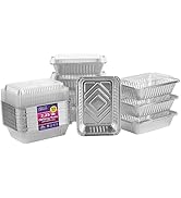 Aluminum Pans With Plastic Dome Lids - 50 Count - 2.25LB (8.5