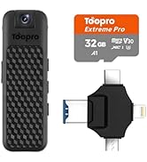 M1 Body Camera with 32GB TF Card and 4in1 USB-C Card Reader – Wearable 1080P Mini Cam Bundle for ...