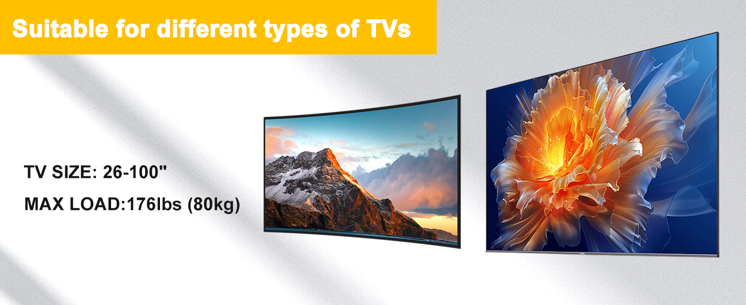 no drilling tv mount