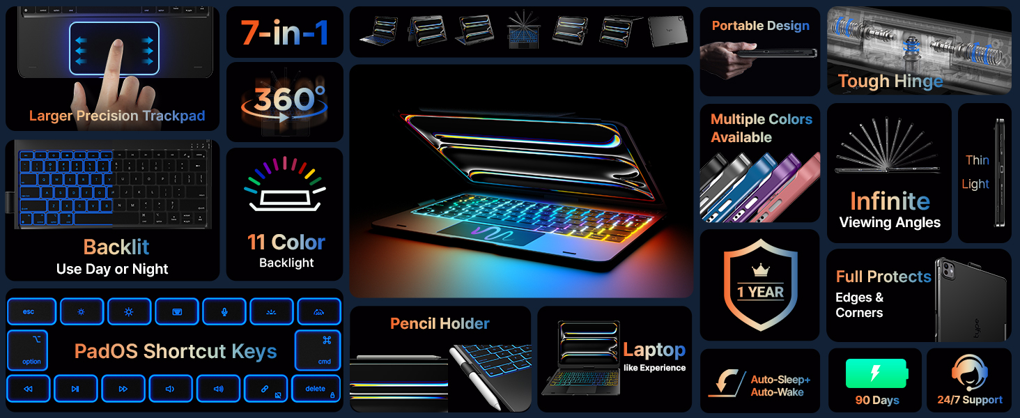 touch ipad keyboard case for ipad pro 11
