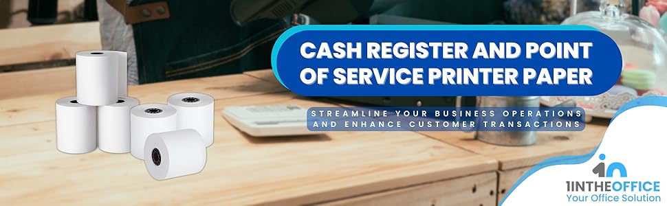 cash register roll, point of service paper, cash register paper roll, paper printer roll