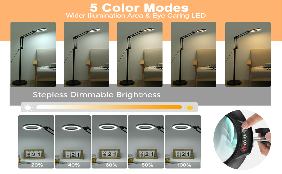 magnifier floor lamp