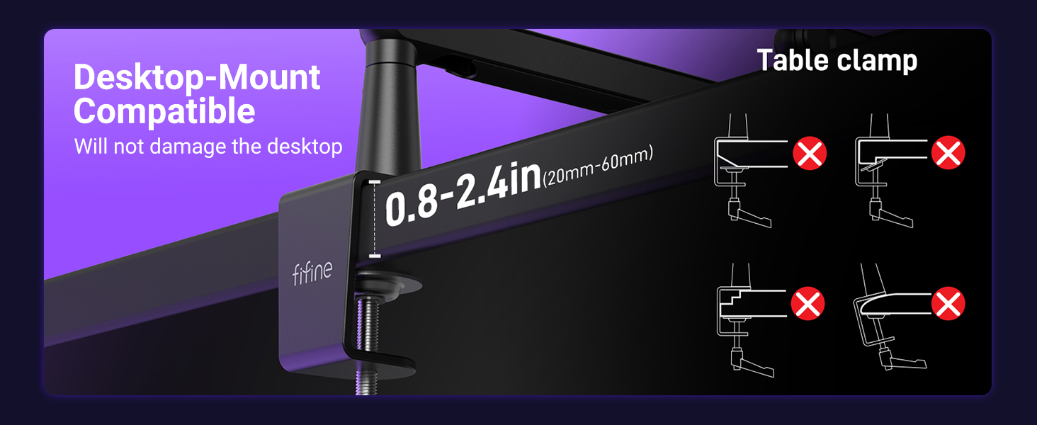 mic arm with c-clamp