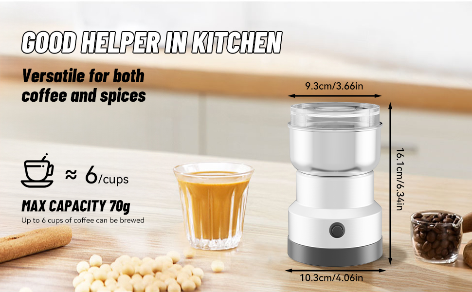 GOOD HELPER IN KITCHEN Versatile for both coffee and spices