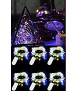 TingMiao Multicolor Fairy String Lights Battery Operated Fairy Lights Firefly Lights LED Starry S...