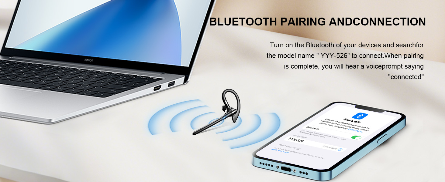 Activate Bluetooth on the device, then search for the model name &amp;#34;YYK-526&amp;#34; to connect to.