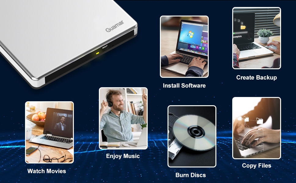 external cd/dvd drive for pc optcial drive disc reader portable dvd player for laptop