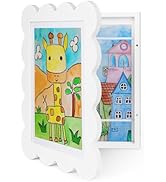 Solfres Kids Art Frames Front Opening 9x12 &amp; 8.5x11 w/Mat, Kids Artwork Frames Changeable, Pictur...