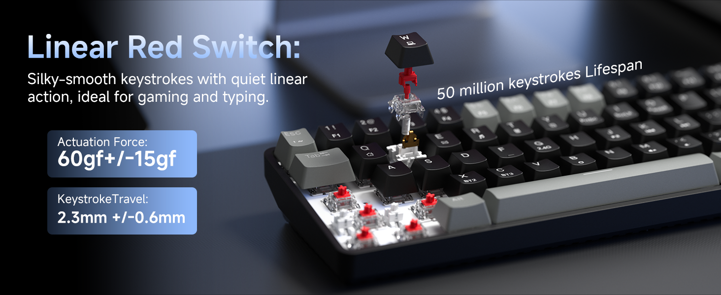 60% wireless mechanical gaming keyboard