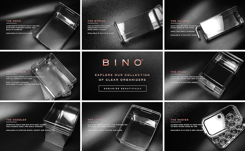 Stackable Plastic Storage Bins Organizer Bins Pantry Organization Fridge Organizer Freezer Organizer