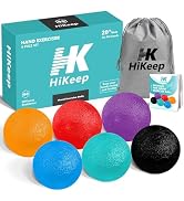 HiKeep Hand Exercise Balls, Set of 6 Physical Therapy Different Resistance Workout Kit