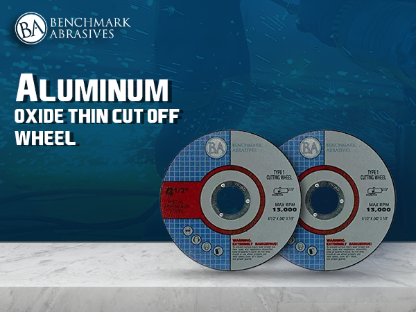 Aluminum oxide cut-off wheels for cutting metal, steel, pipes, tubes, and shipbuilding tasks.