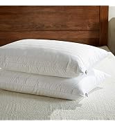 downluxe Goose Feather Down Pillow - Set of 2 Bed Pillows for Sleeping with Premium 100% Cotton S...