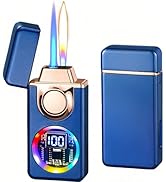 NINSI Smart Voice-Activated Butane Lighter, 4 Ignition Modes, Windproof Dual Flame Refillable Lig...