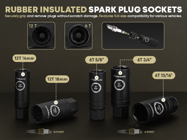 12-tooth &amp;amp; 6-tooth rubber spark plug sleeves