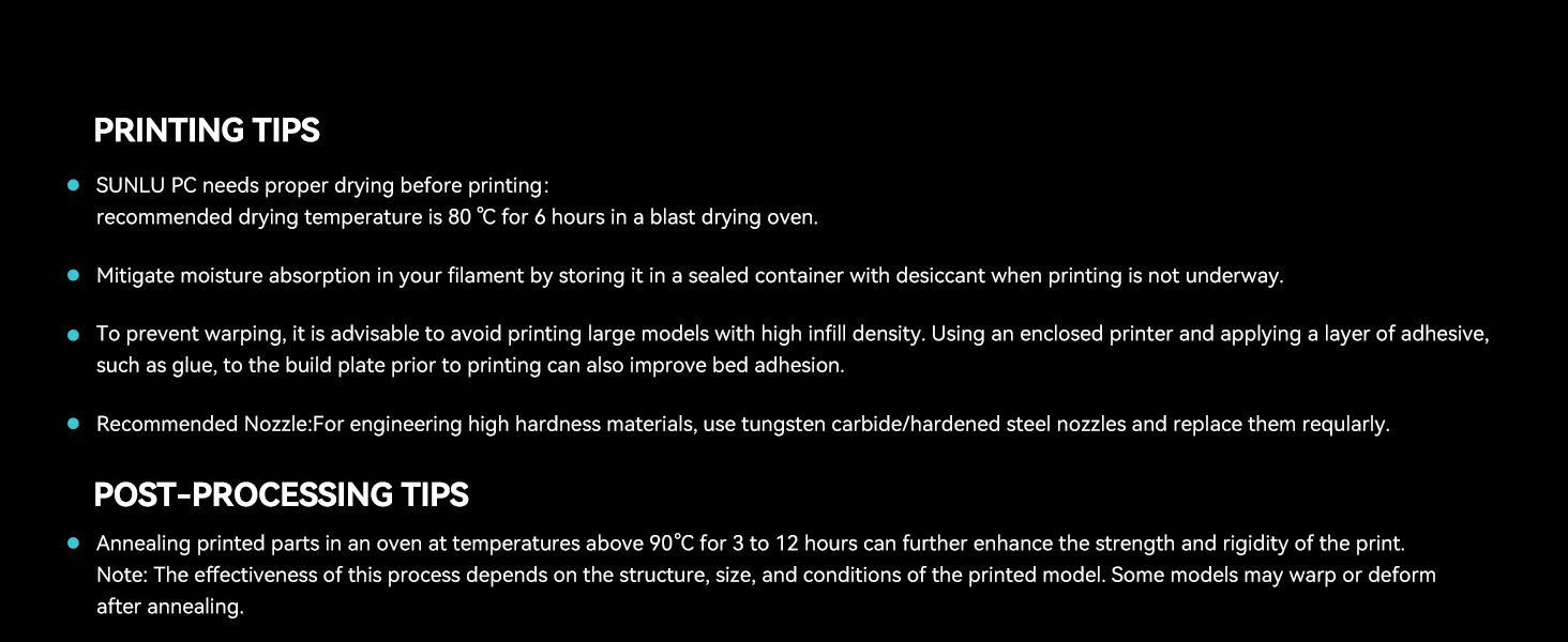 sunlu 3d printer filament PC 1.75mm filament 3d printing engineering filament 1kg natural white(1)