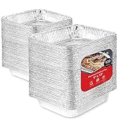 Aluminum Pans 9x13 Disposable Foil Baking Pans (100 Pack) - Half Size Steam Table Deep Pans - Tin...