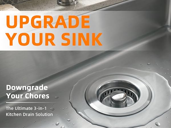 3-in-1 kitchen drain solution