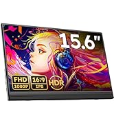Omiodo Portable Monitor 15.6" with VESA &amp; Built-in Stand | 1080P HDR IPS, Ultra-Slim Design, USB-...