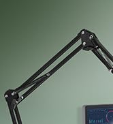 NUEYiO Ultra Long 3-Section Swing Arm 12X Magnifying Glass with Light and Stand, 4-way Large Stro...
