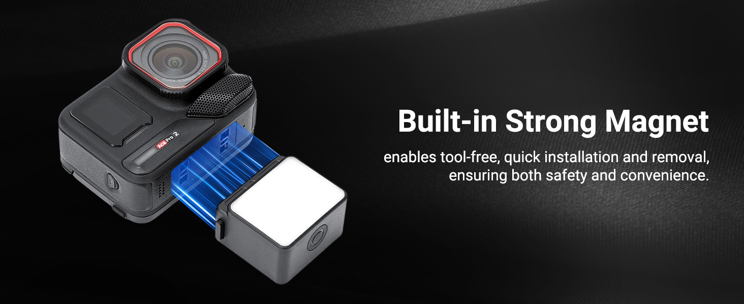 Built-in Strong Magnet enables tool-free, quick installation and removal