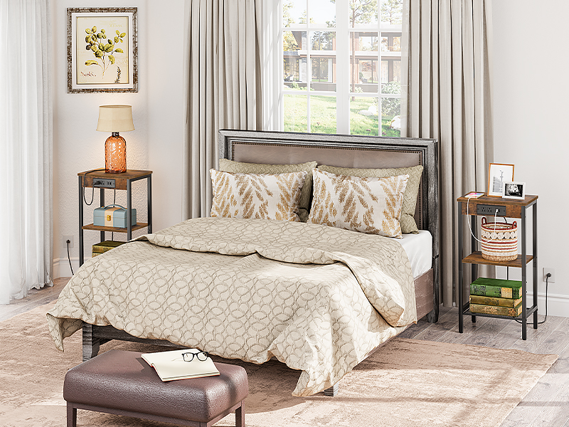 30 inch tall nightstand with charging station