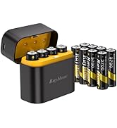 Rechargeable AA Lithium Batteries with Charger - 12 Pack Double A Batteries for Blink Camera, 1.5...