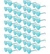 NACHLYNN 30 Pairs Heart Sunglasses Candy Color Heart Glasses Women Rimless Heart Shaped Sunglasse...