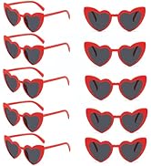 NLEYANB 10-Pack Heart-Shaped Fashion Sunglasses, UV400 Protection Unisex Party Favors Bulk Access...