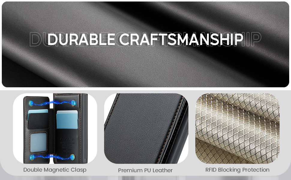 Google Pixel 10 Pro XL Wallet Case for Women Men RFID Blocking Card Holder Shockproof Phone Cover