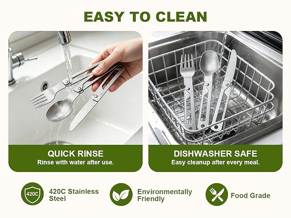 DRACHENADER eco-friendly reusable cutlery set directly replaces single-use plastics.