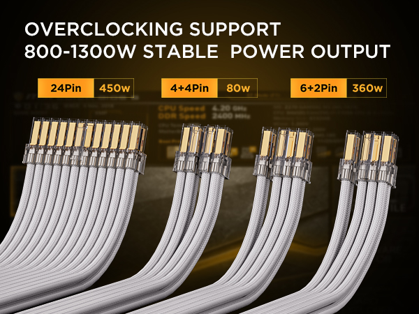 OVERCLOCKING SUPPORT 800-1300W STABLE POWER OUTPUT