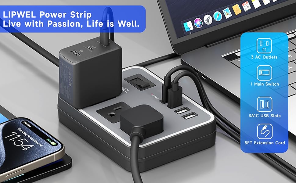 power strip 4USB ports