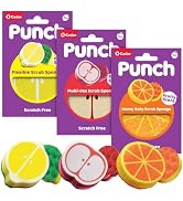 O-Cedar Punch Fruit-Shaped Scrub Sponge Variety Pack, 3 Count | Flexible, Multi-Use &amp; Heavy Duty ...