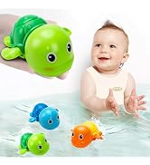 Bath Toys, Cute Swimming Turtle Baby Bath Toys for Toddler 1-3, Water Pool Floating Wind Up Toys ...