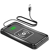 Wireless Charger Car, 20W/15W/10W Fast Charging Pad, Non-Slip Phone Charger Compatible with iPhon...