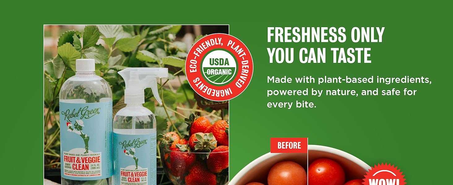organic fruit and veggie cleaner spray for blueberries potatoes broccoli apples bananas