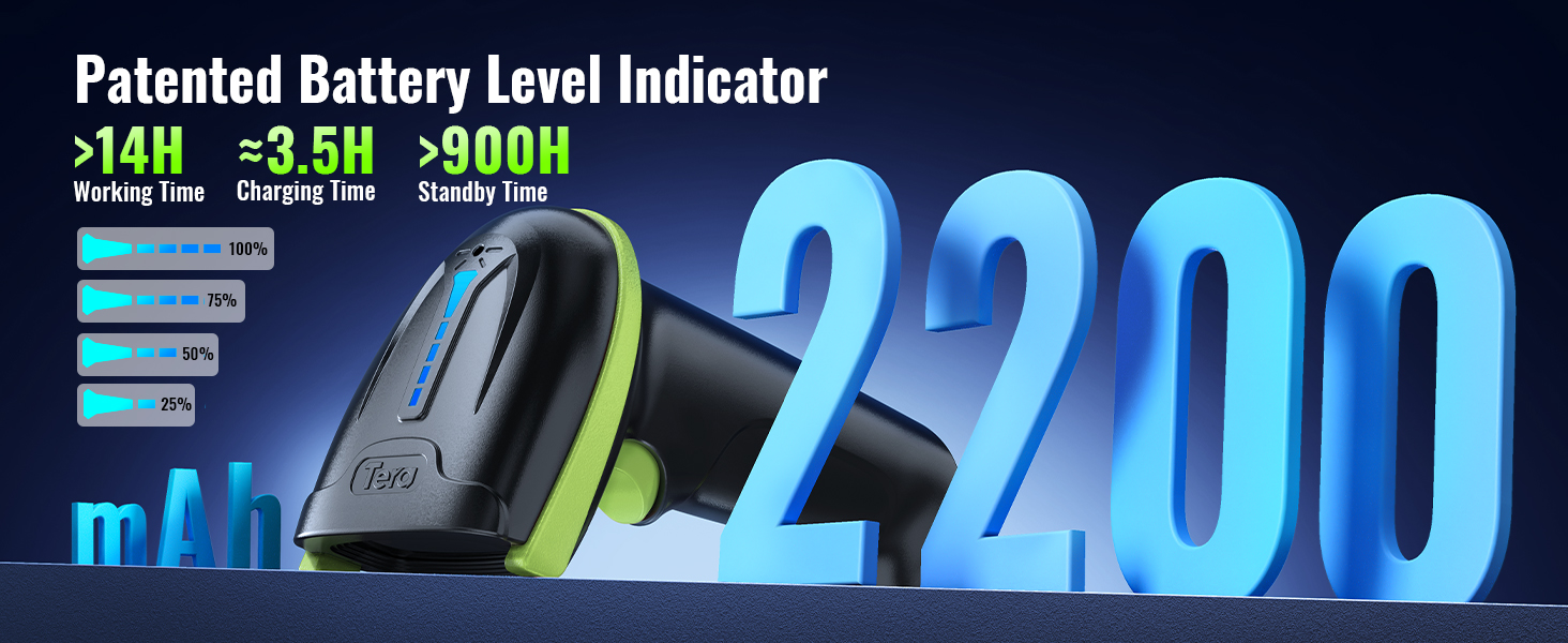 barcode scanner with large battery