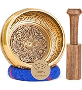 Tibetan Singing Bowls – Hand-Hammered in Nepal, Authentic Meditation Sound Bowls for Yoga, Chakra...
