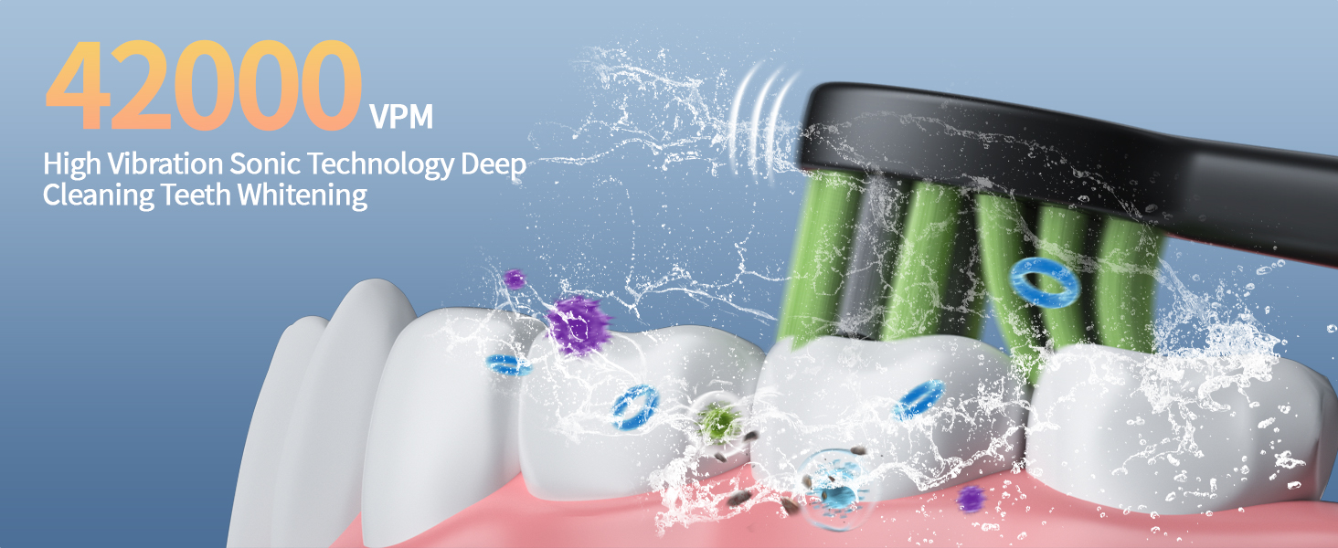 42000VPM High Vibration Sonic Technology Deep Clean