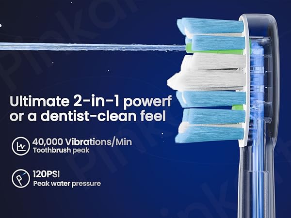 Utimate 2-in-1 Powerf or a Dentist-clean Feel