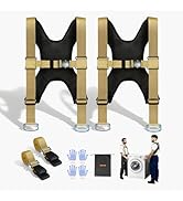 VEVOR Moving Straps, Supports up to 1000 lbs, 2-Person Lifting and Moving System with 2 Harness &amp;...