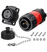 2 Pin Connector, Waterproof Solder Wire Connectors, Aviation Plastic Connector for Industrial, Po...