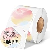 Phomemo 2 Inch Pink Circle Thermal Sticker Labels, Self-Adhesive Round Direct Sticker Labels, Mul...